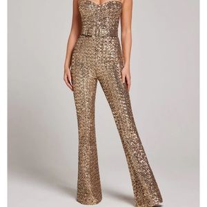 Nadine Lucinda Gold jumpsuit.